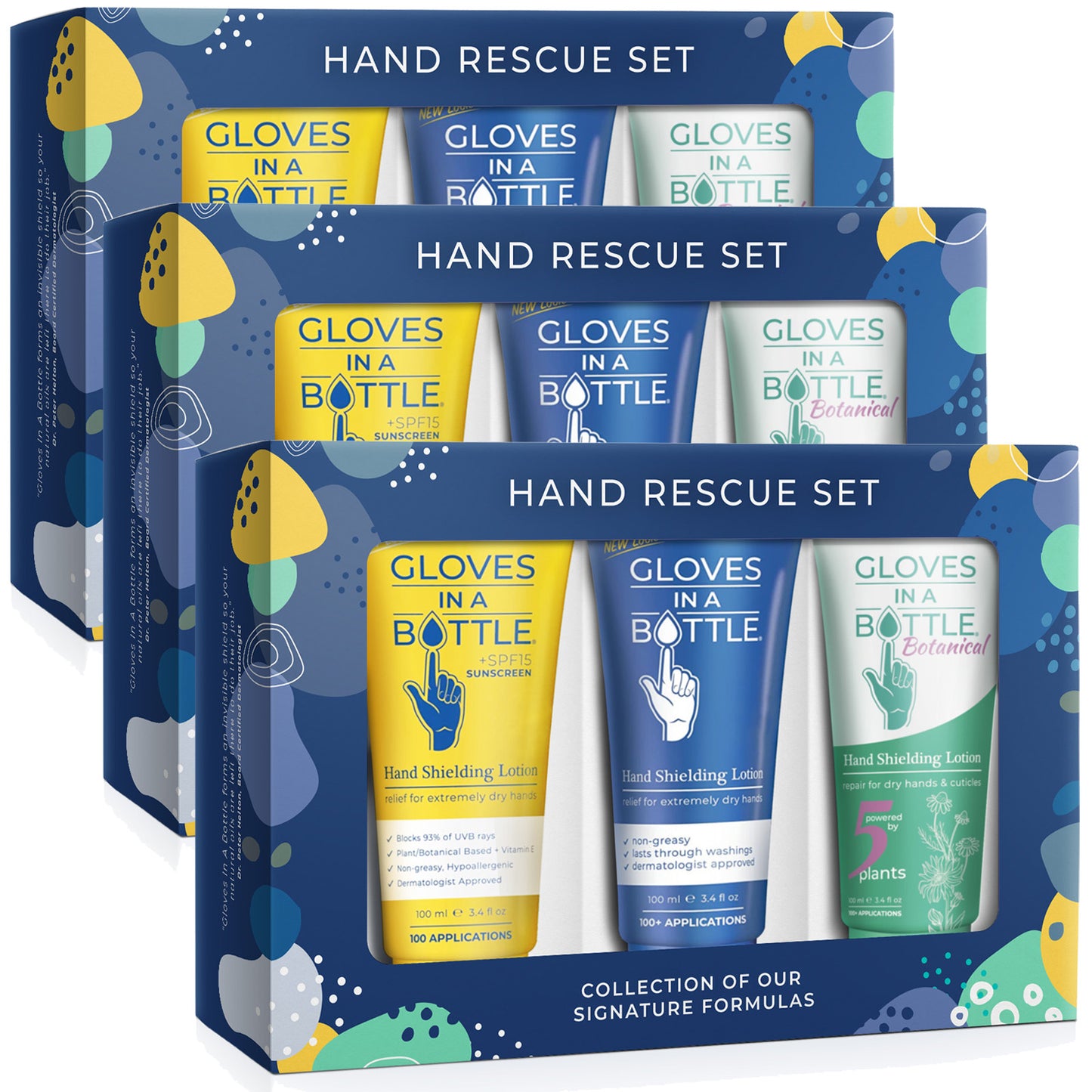 Gloves In A Bottle 3.4oz Variety Tube Gift Set (3 Sets)