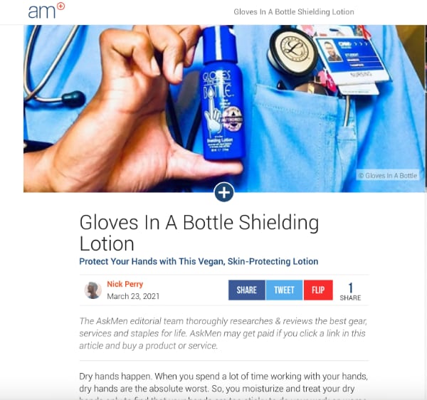 Gloves in a Bottle – Shielding Lotion – Life According to Jamie
