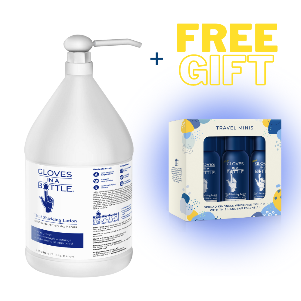 Gloves In A Bottle Gallon of Shielding Lotion for Hands and Free Gift